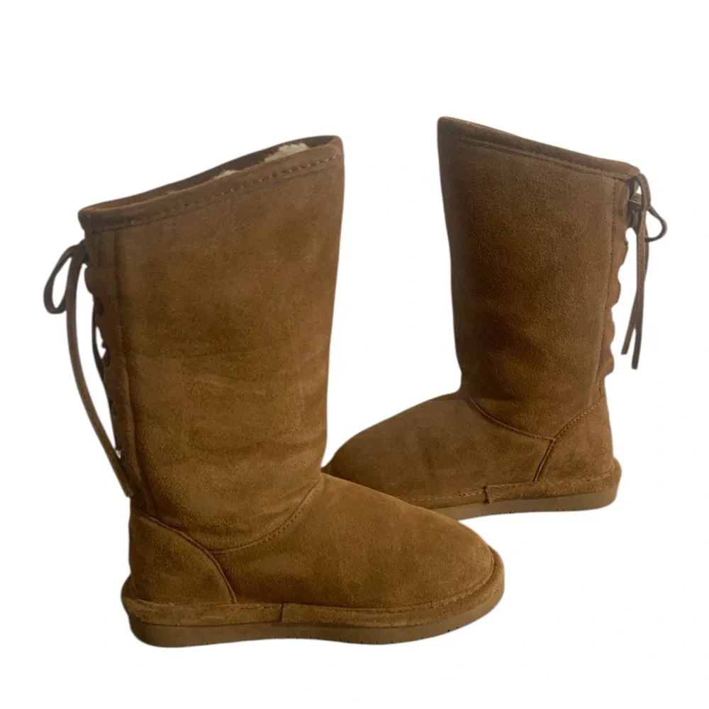BearPaw Kids Tan Suede Boots Girls 13